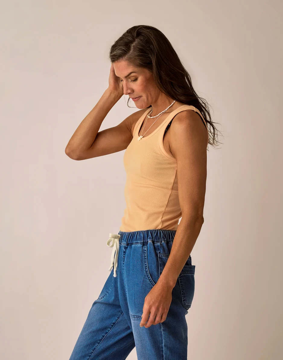 Ever Rib Tank: Apricot - Image 7