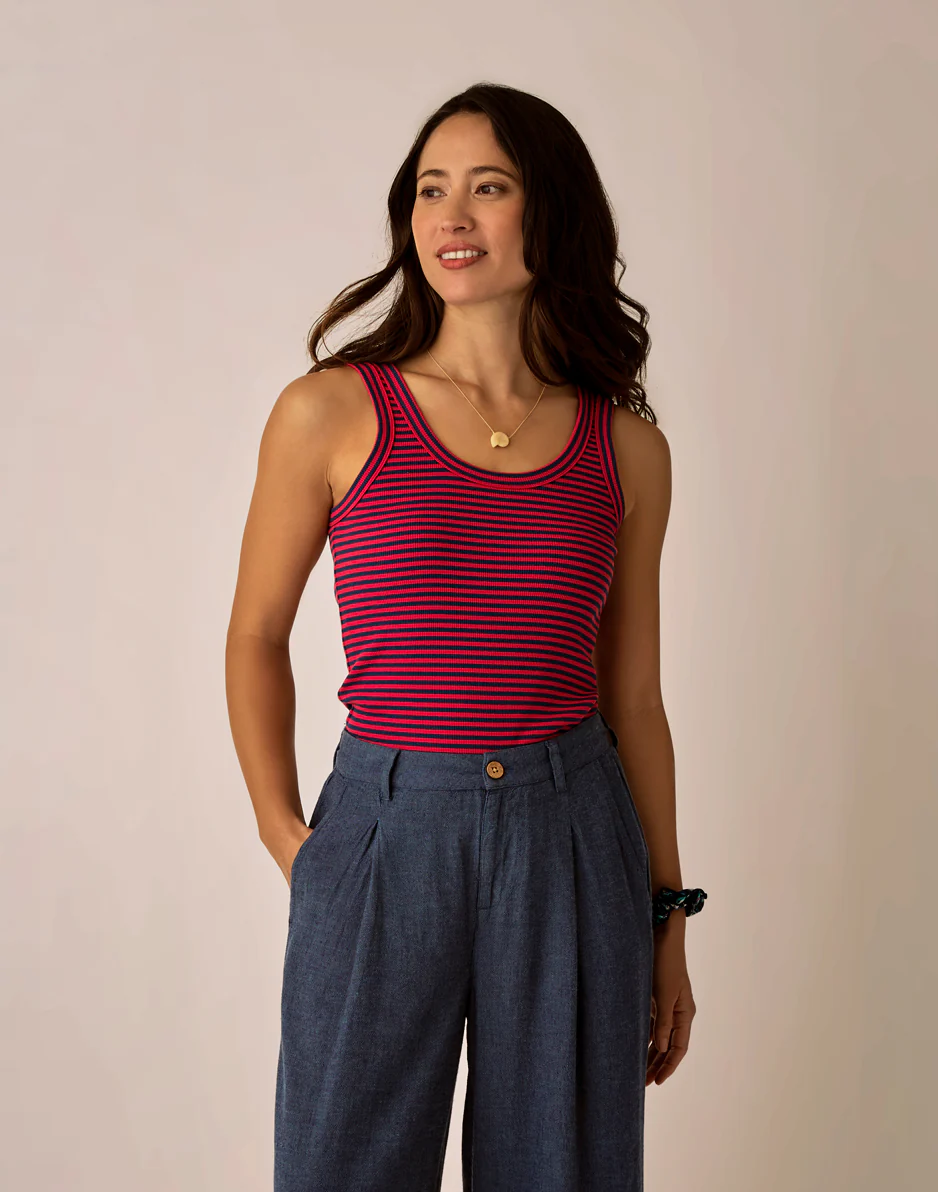 Ever Rib Tank: July Stripe
