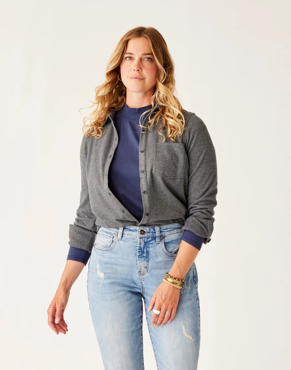 Fairbanks Supersoft Shirt: Black Heather - Image 4