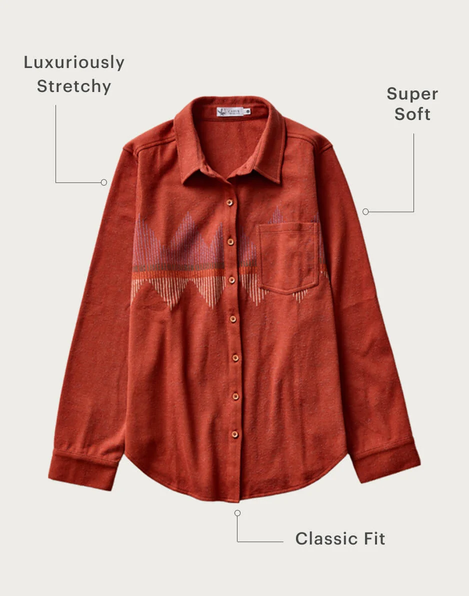 Fairbanks Supersoft Shirt: Copper Zig Zag - Image 5