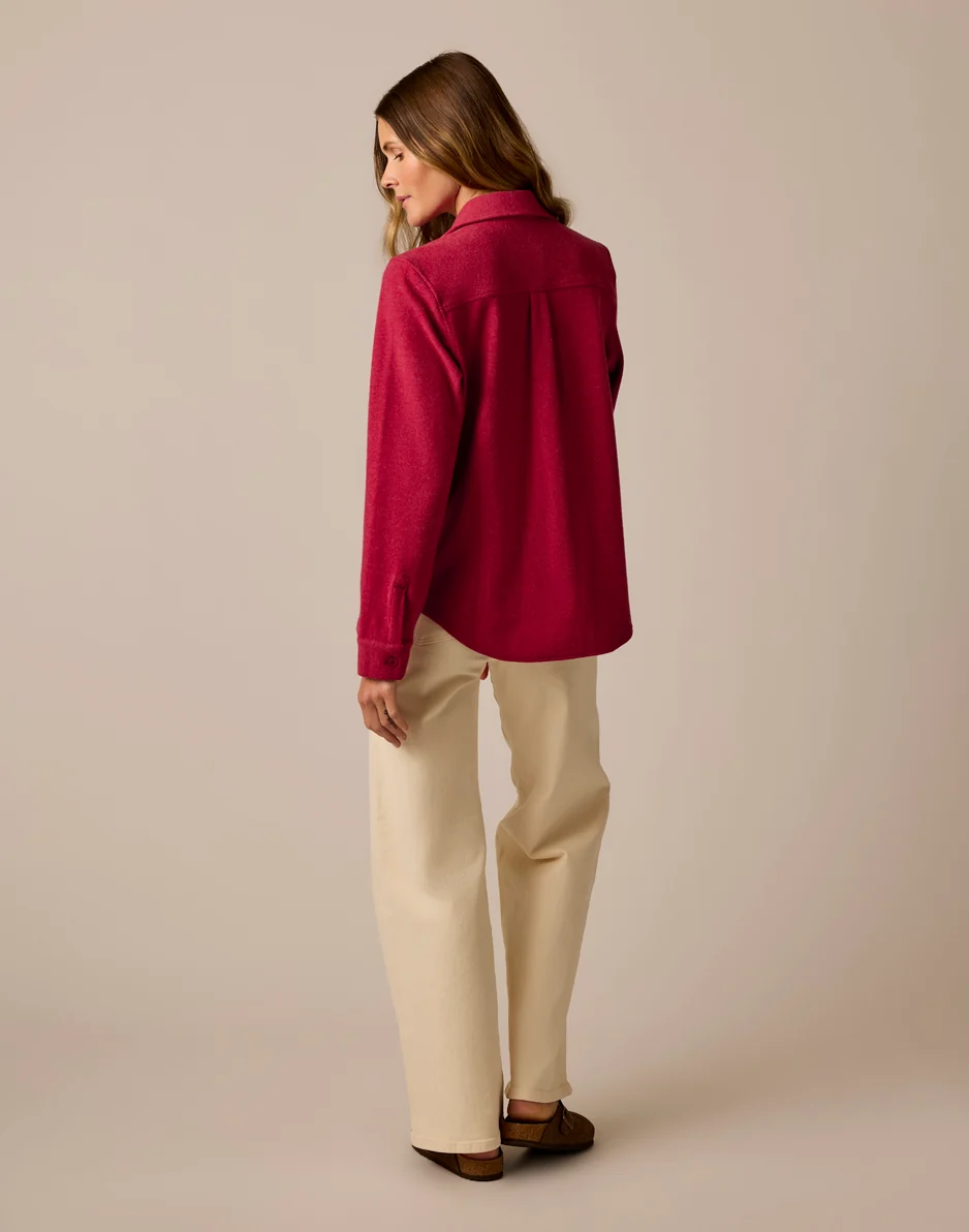 Fairbanks Supersoft Shirt: Deep Rouge Heather - Image 2