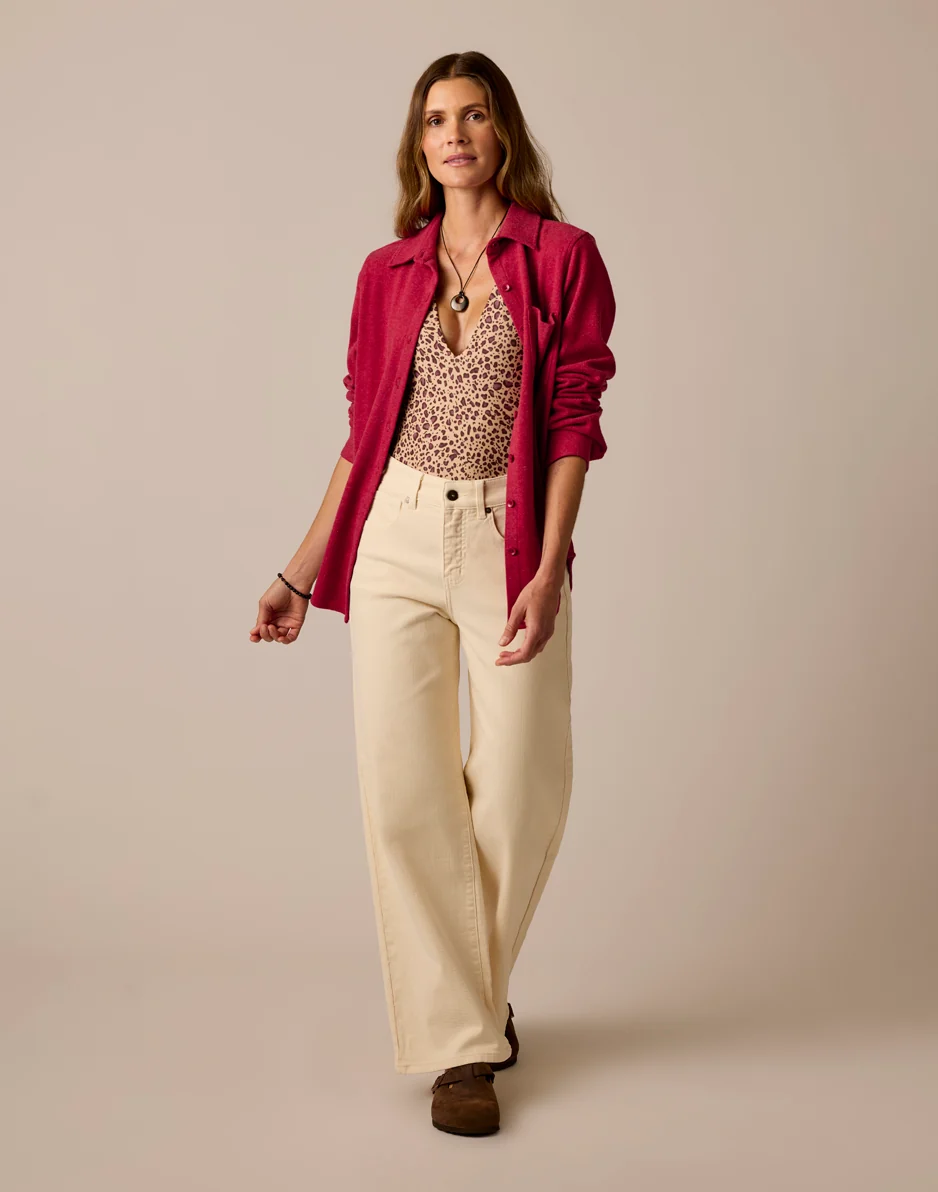 Fairbanks Supersoft Shirt: Deep Rouge Heather - Image 3
