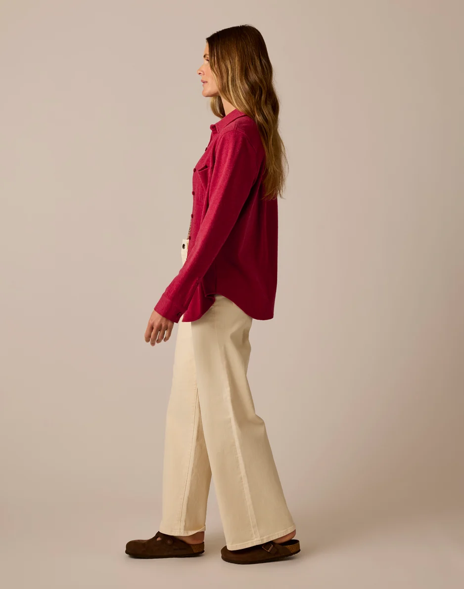 Fairbanks Supersoft Shirt: Deep Rouge Heather - Image 4