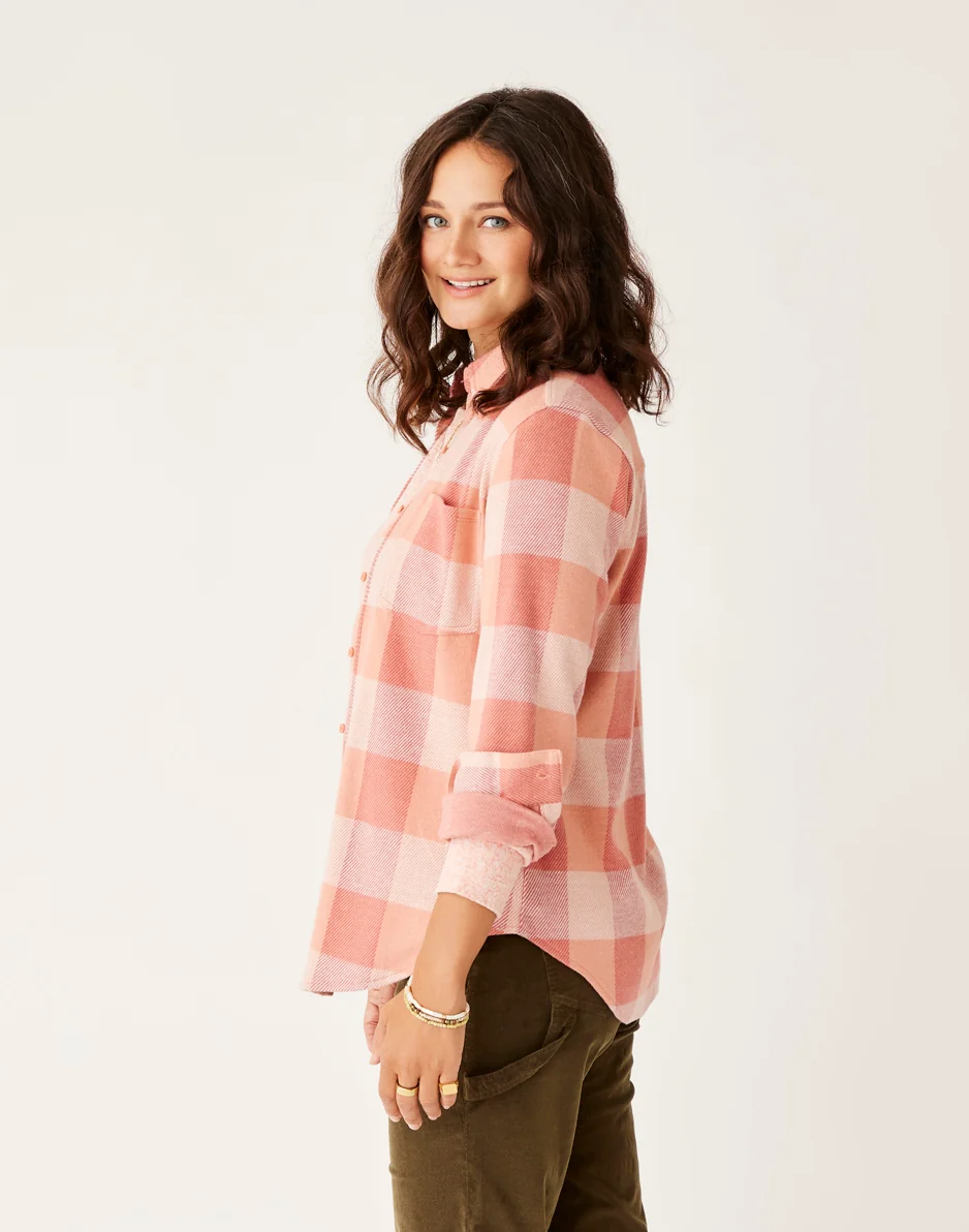 Fairbanks Supersoft Shirt: Lt. Henna Check - FINAL SALE - Image 3