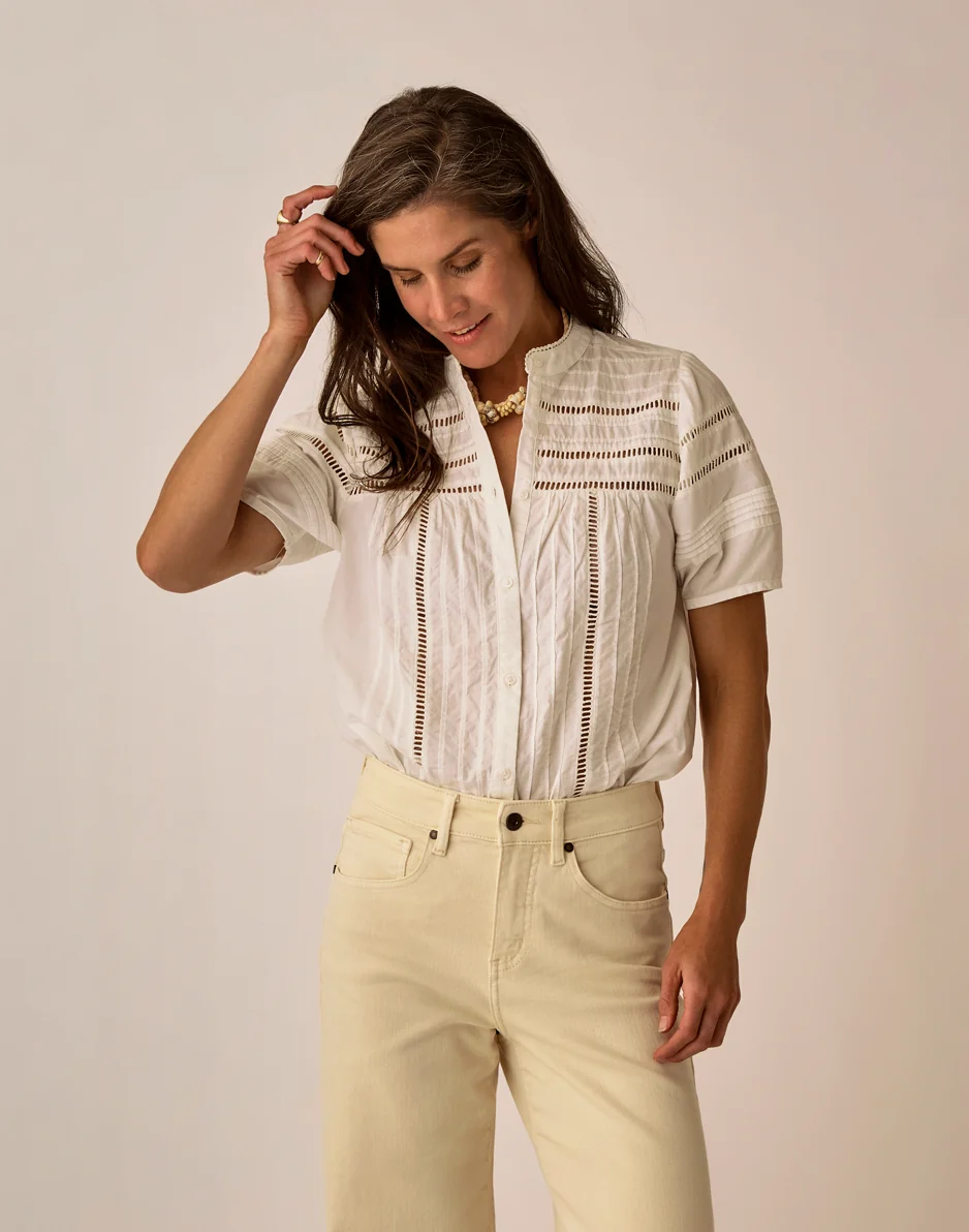 Gabby Voile Top: Cloud - Image 3