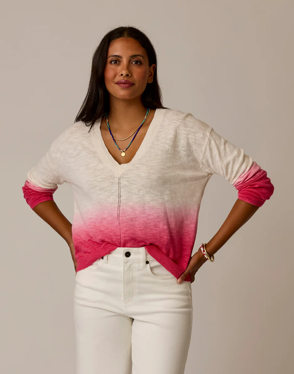 Georgie Sweater: Watermelon Dip Dye