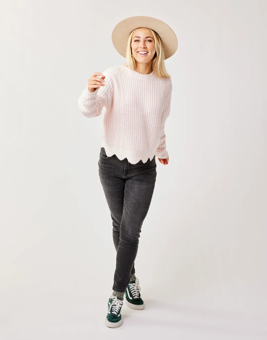 Groton Sweater: Lt. Pink Marl - Image 2