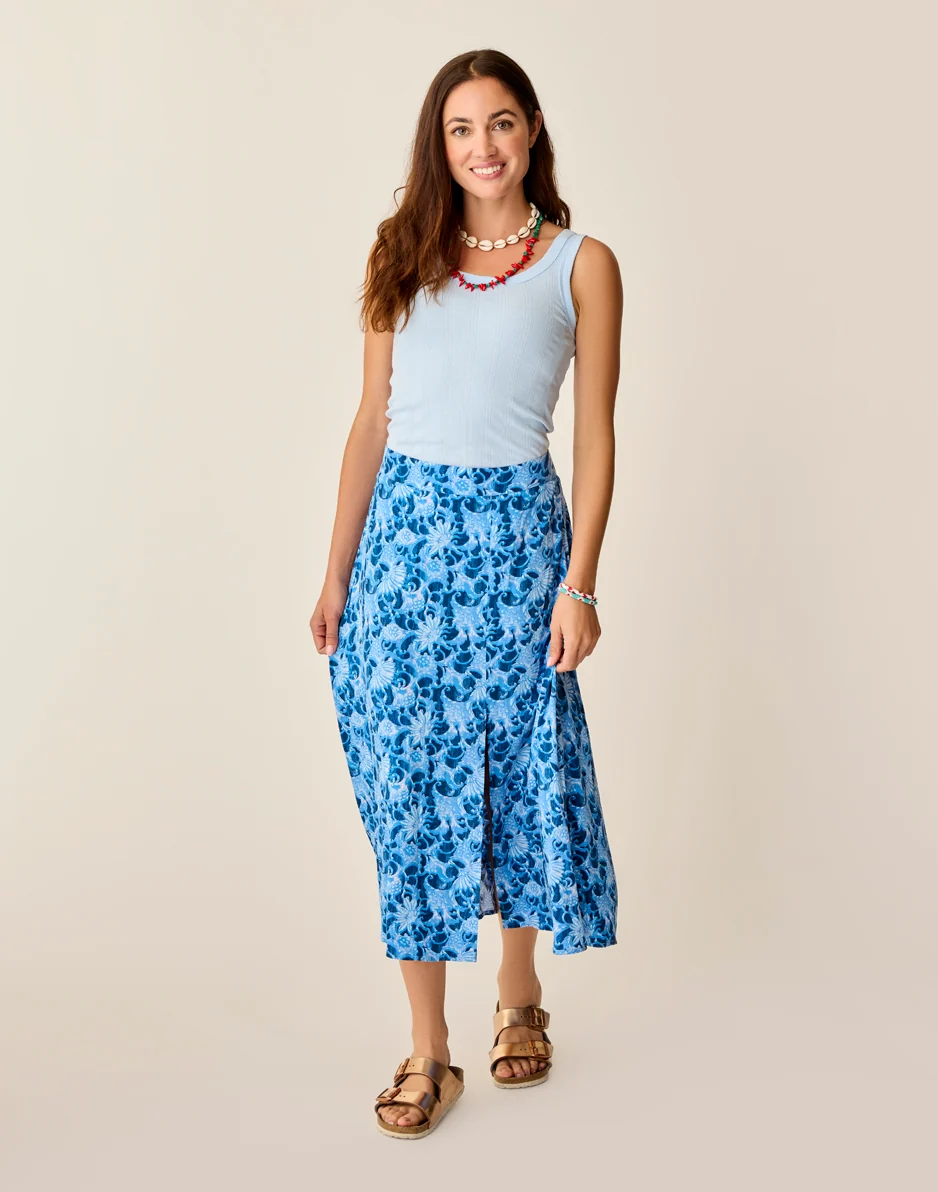 Hope Skirt: Navy Floral - FINAL SALE