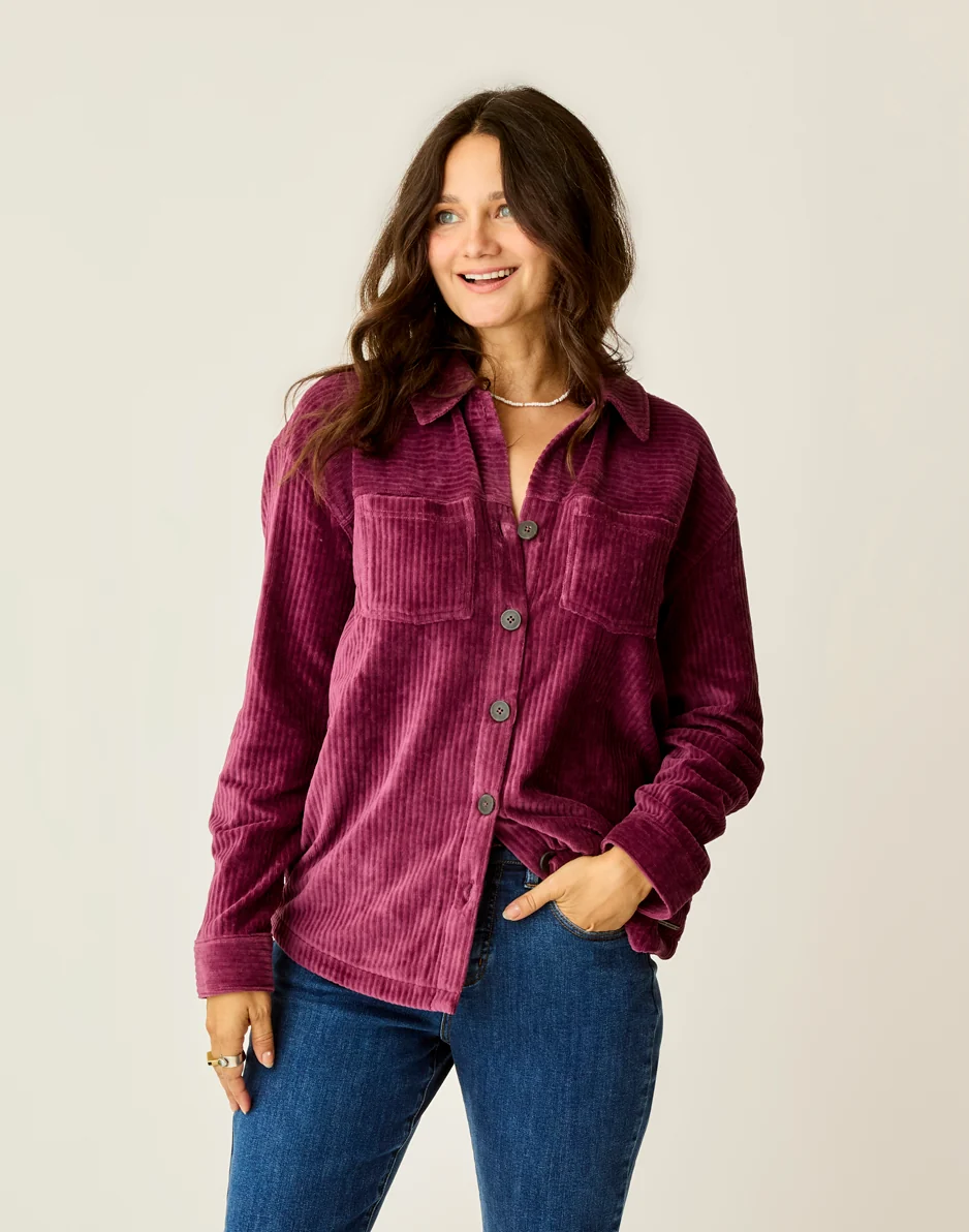 Hudson Stretch Cord Shacket: Nirvana - Image 4