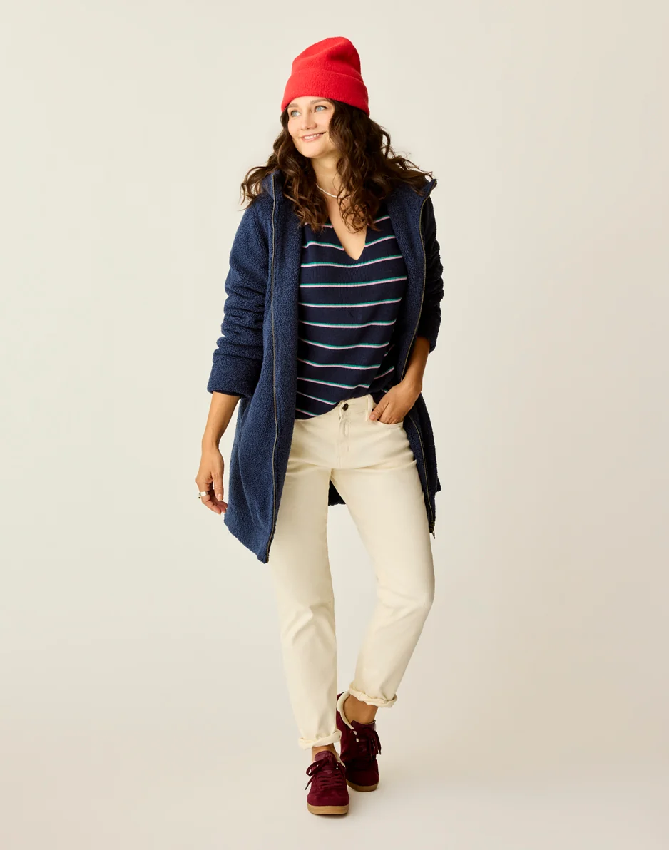 Indy Boucle Jacket: Navy - Image 5