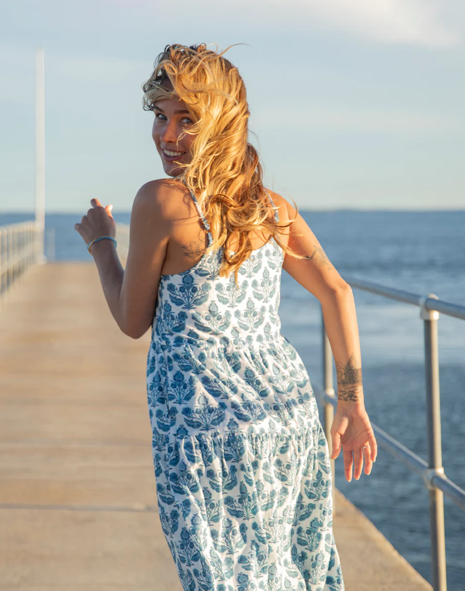 Jacey Textured Dress: Folk Floral - Image 2