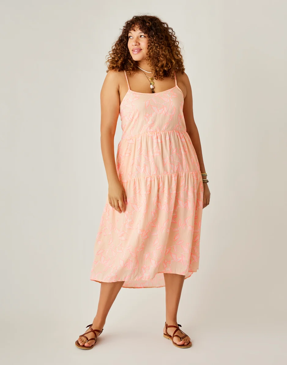 Jacey Textured Dress: Jade Pink - FINAL SALE - Image 3