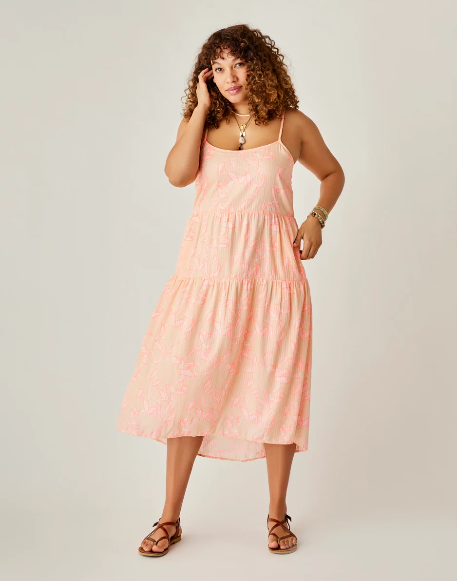 Jacey Textured Dress: Jade Pink - FINAL SALE - Image 6