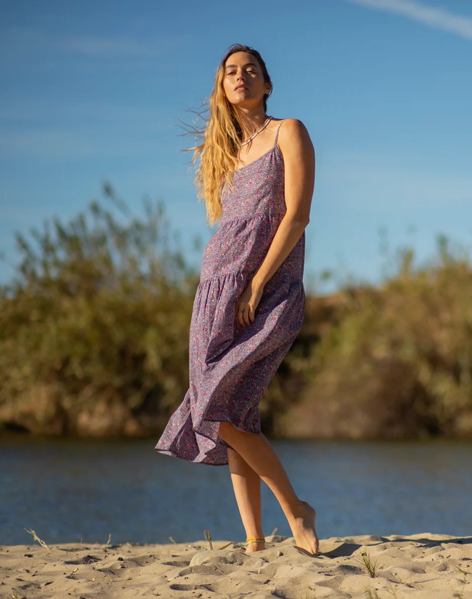 Jacey Textured Dress: Pink Garden - FINAL SALE
