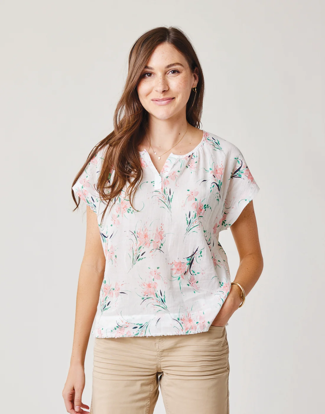 James Top: Cloud Bouquet - FINAL SALE