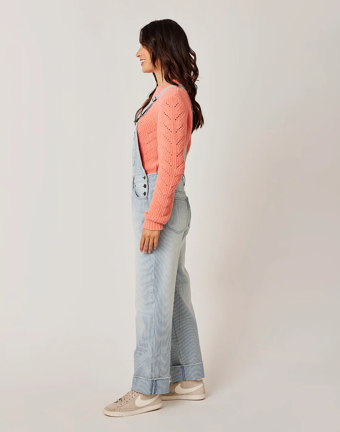 Jason Railroad Stripe Overall: Indigo Stripe - FINAL SALE - Image 3