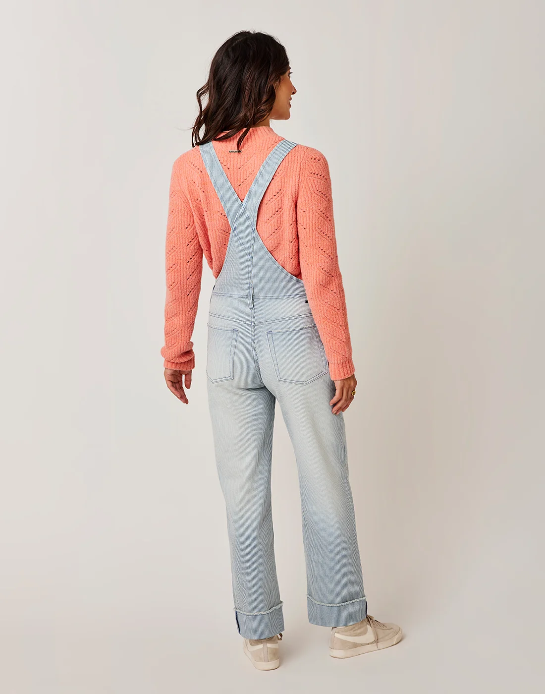 Jason Railroad Stripe Overall: Indigo Stripe - FINAL SALE - Image 4