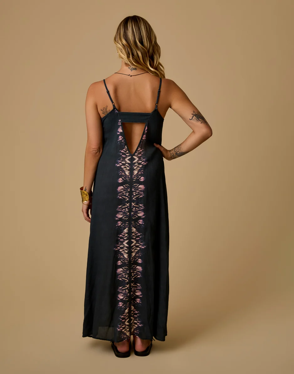 Jordy Slip Dress: Black Tie Dye - Image 4