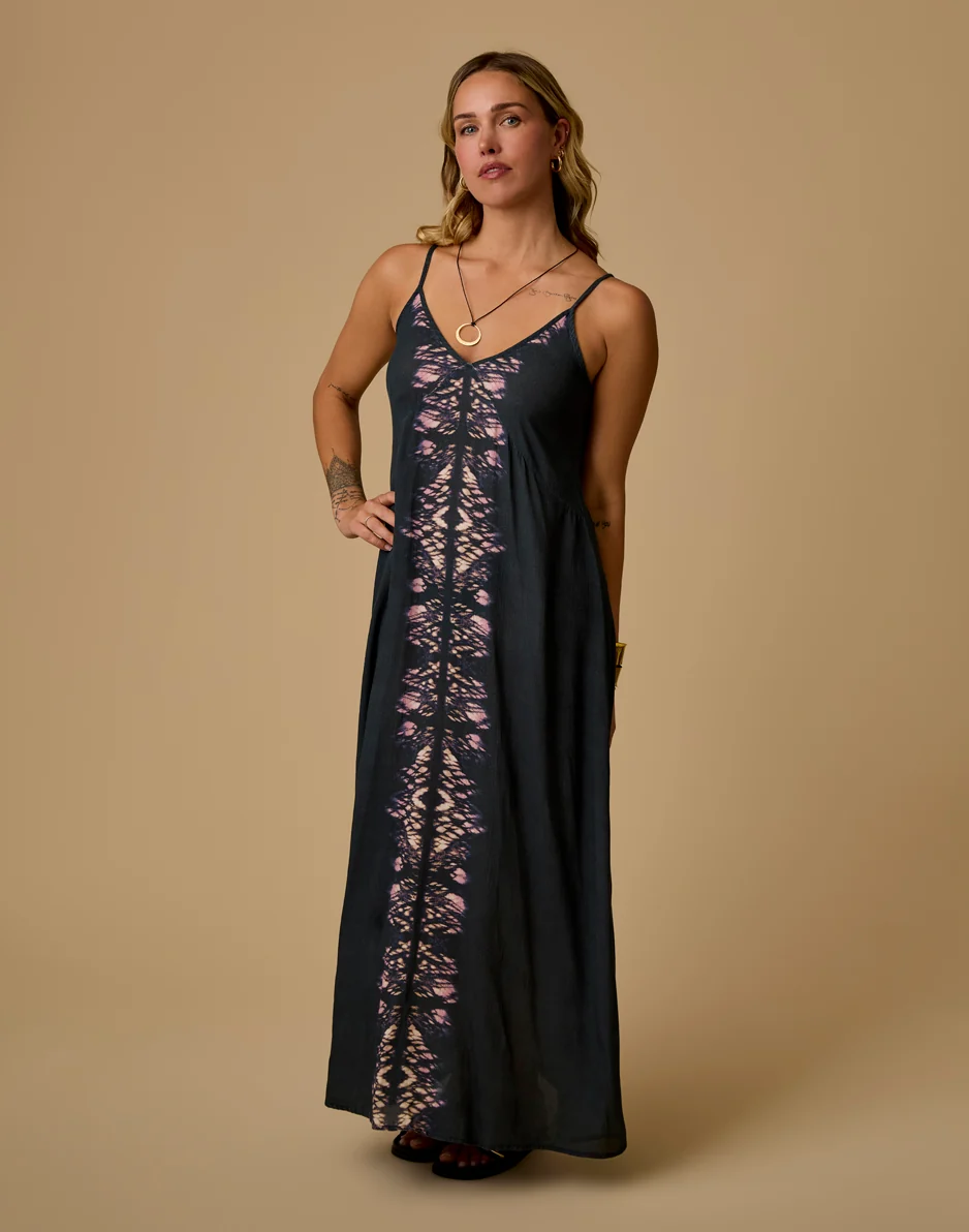 Jordy Slip Dress: Black Tie Dye - Image 5