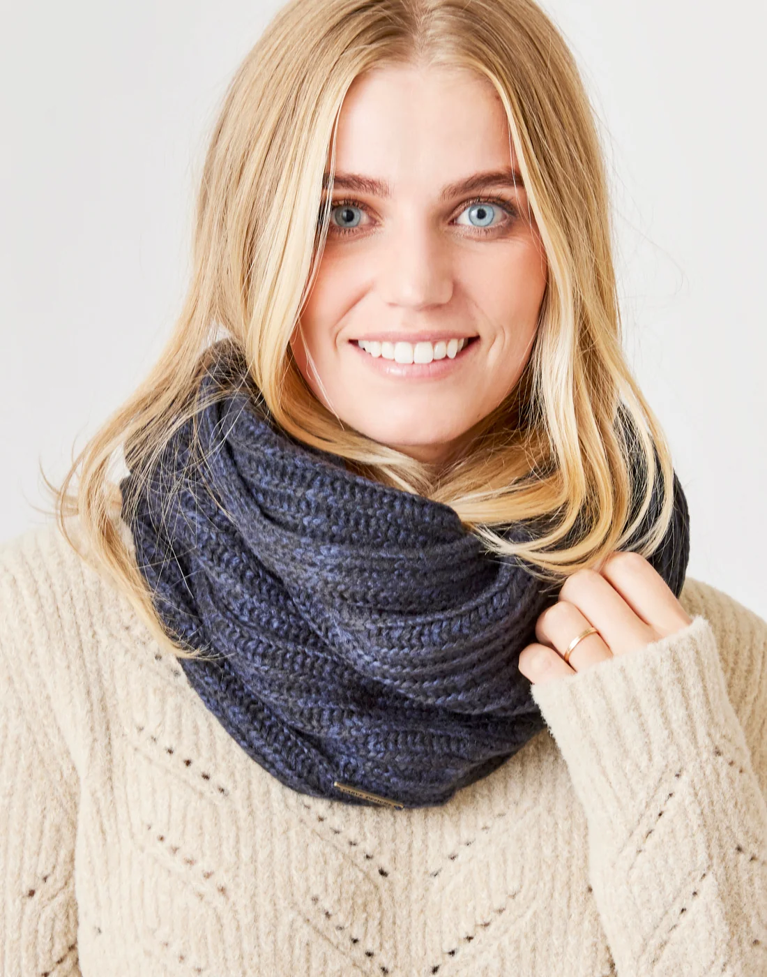 Julie Scarf: Navy Heather - FINAL SALE - Image 2
