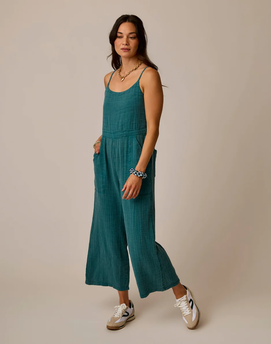 Knox Gauze Jumpsuit: Nightdive Acid Wash - Image 2