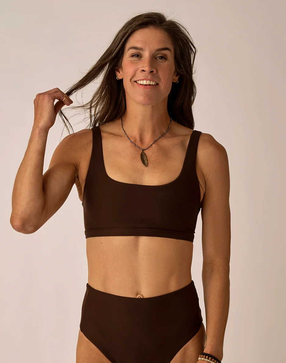Korbyn Compression Top: Coffee - Image 2