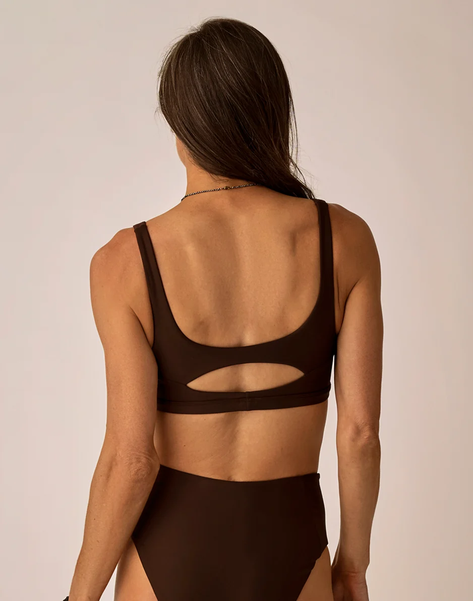 Korbyn Compression Top: Coffee - Image 4
