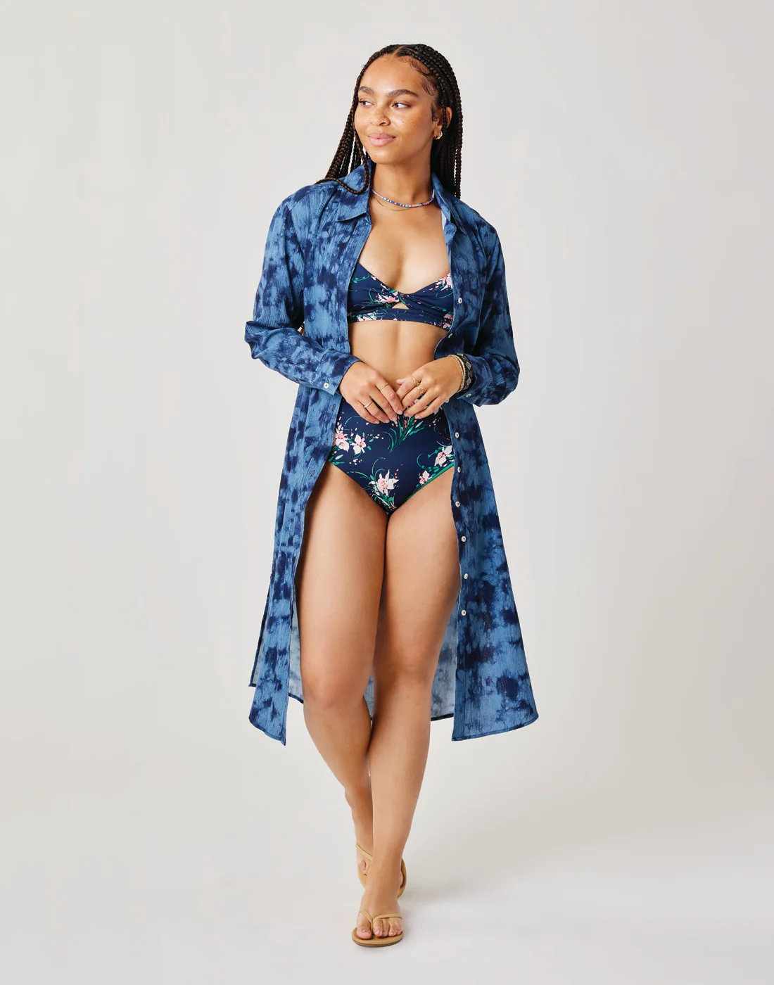 Lana Dress: Navy Tie Dye - FINAL SALE - Image 2