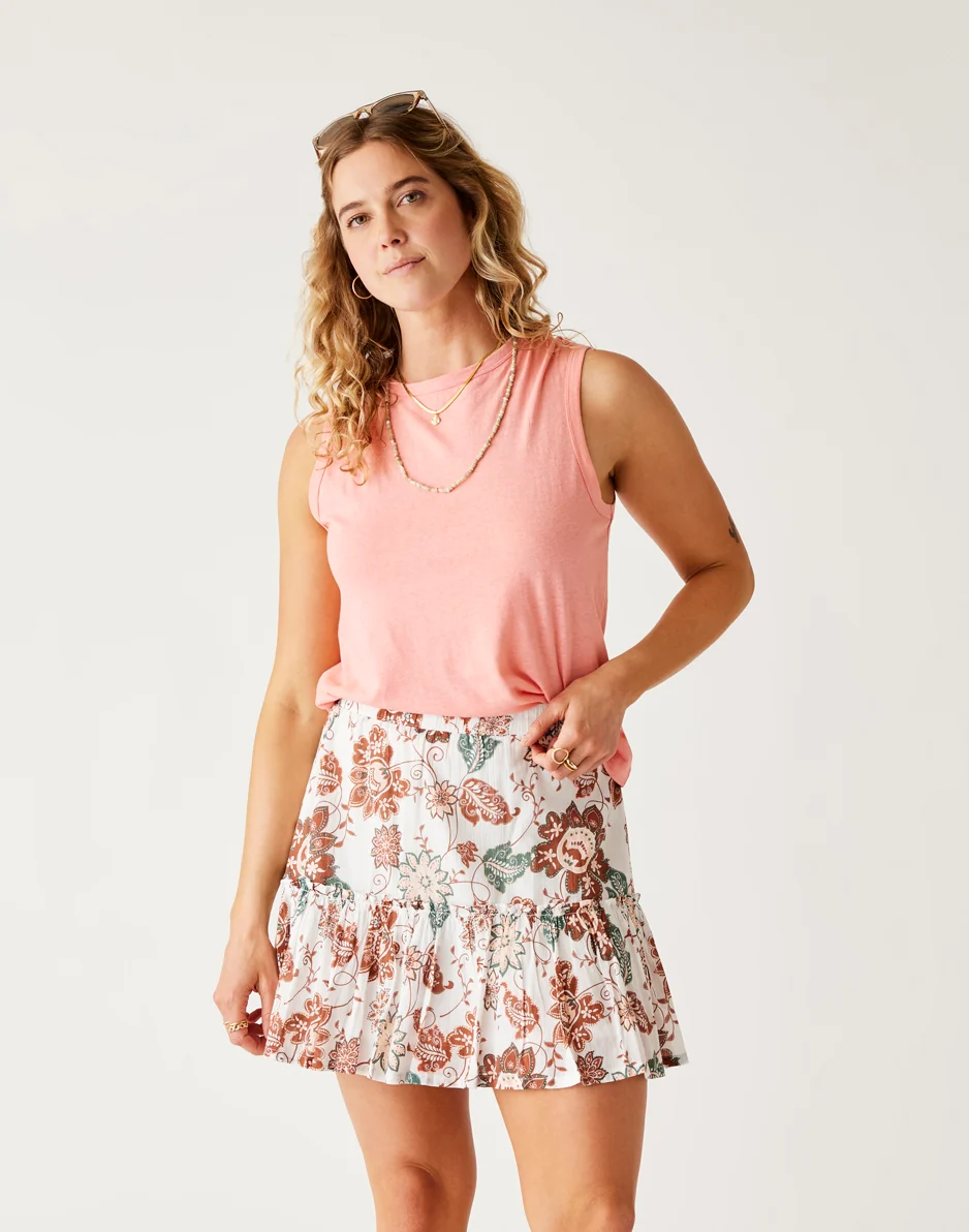 Larisa Hemp Tank: Electric Coral - FINAL SALE - Image 2