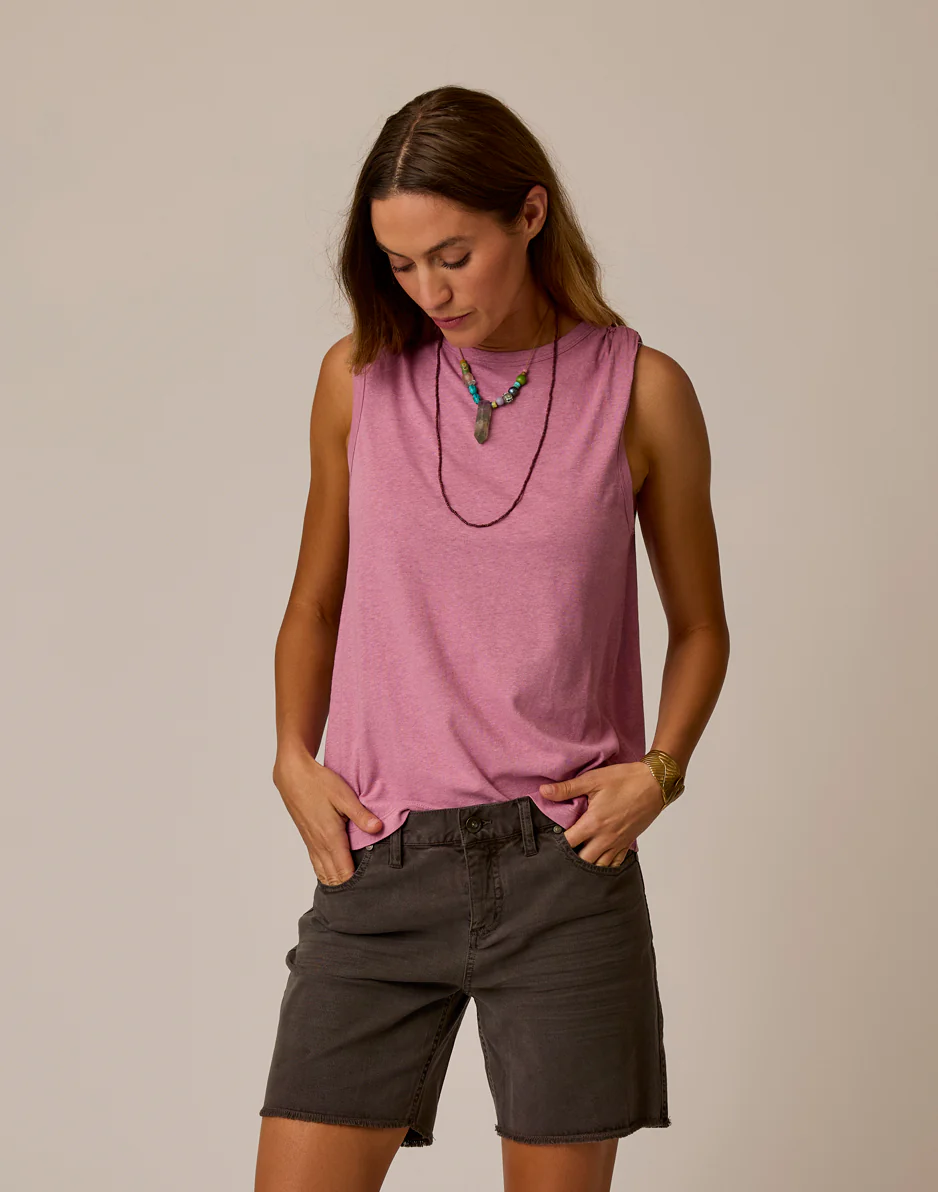 Larisa Hemp Tank: Rose Quartz