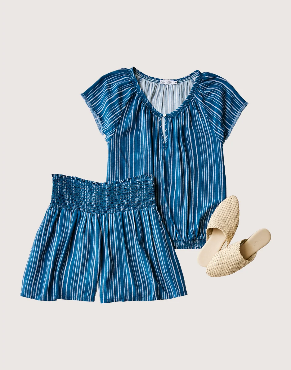 Leah Short: Azul Stripe - FINAL SALE - Image 6