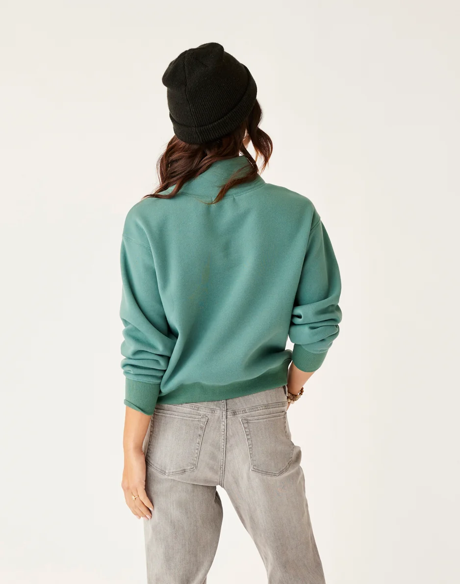 Lennox Fleece Top: Forest - FINAL SALE - Image 5
