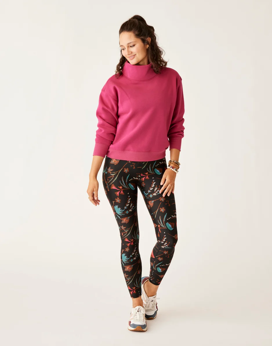 Lennox Fleece Top: Raspberry - FINAL SALE - Image 4