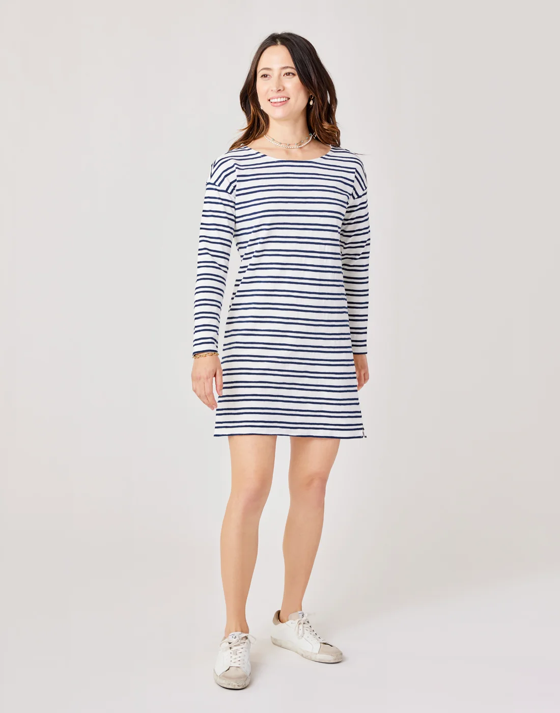 Lexi Dress: Cloud Breton - FINAL SALE