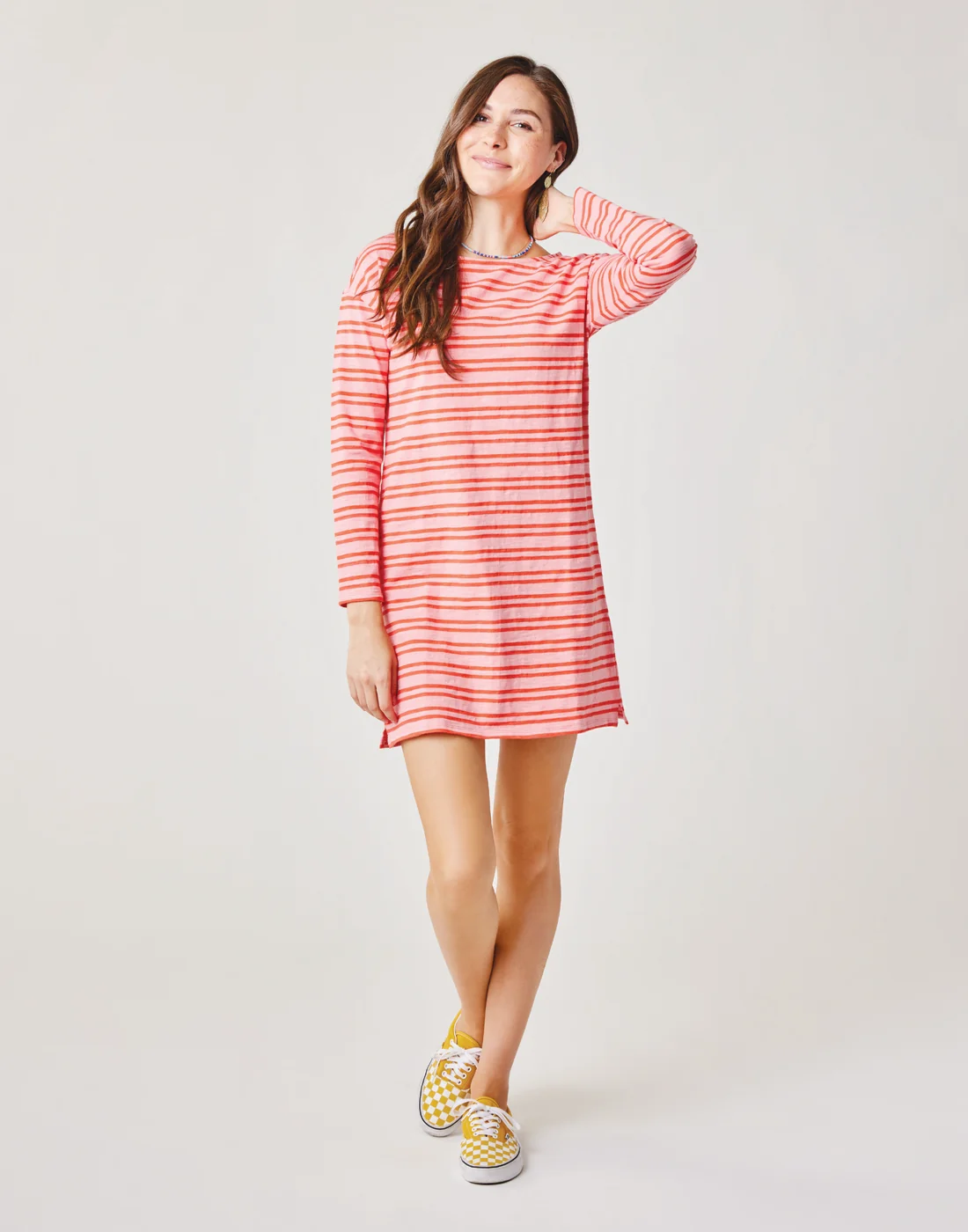 Lexi Dress: Grapefruit Breton - FINAL SALE - Image 2