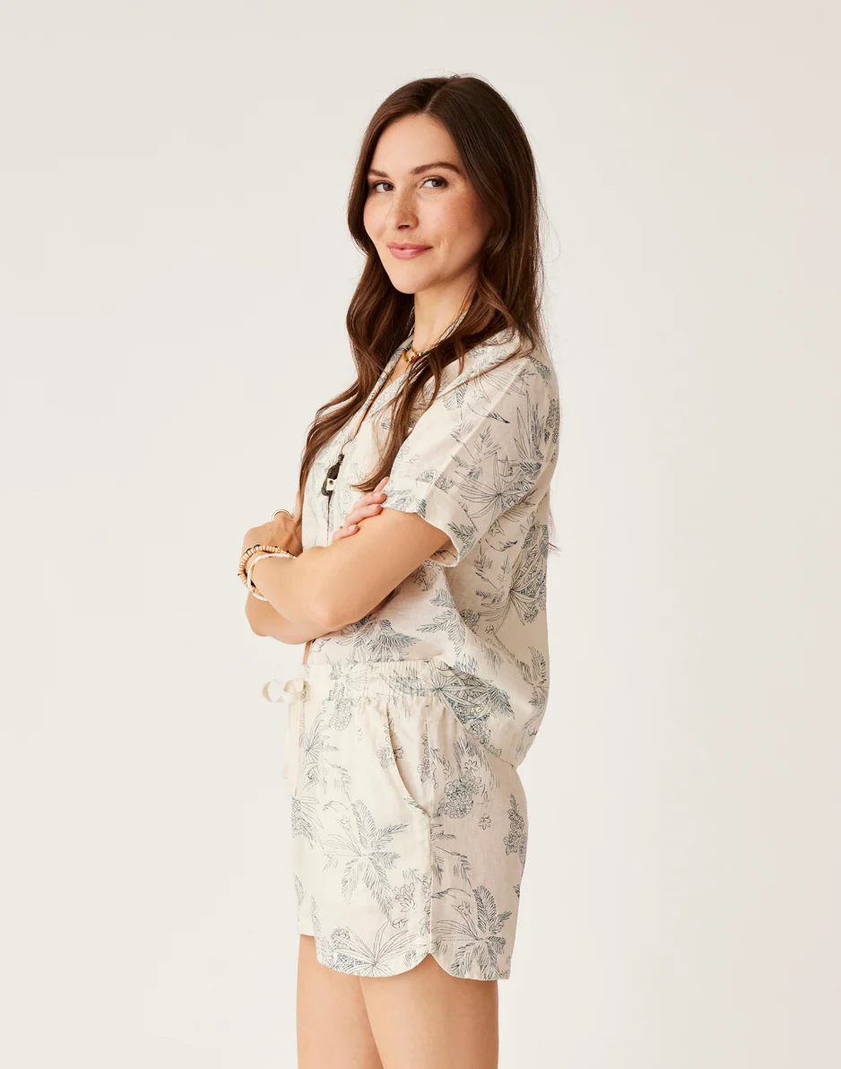Luca Linen Shirt: Birch Scenic - FINAL SALE - Image 3