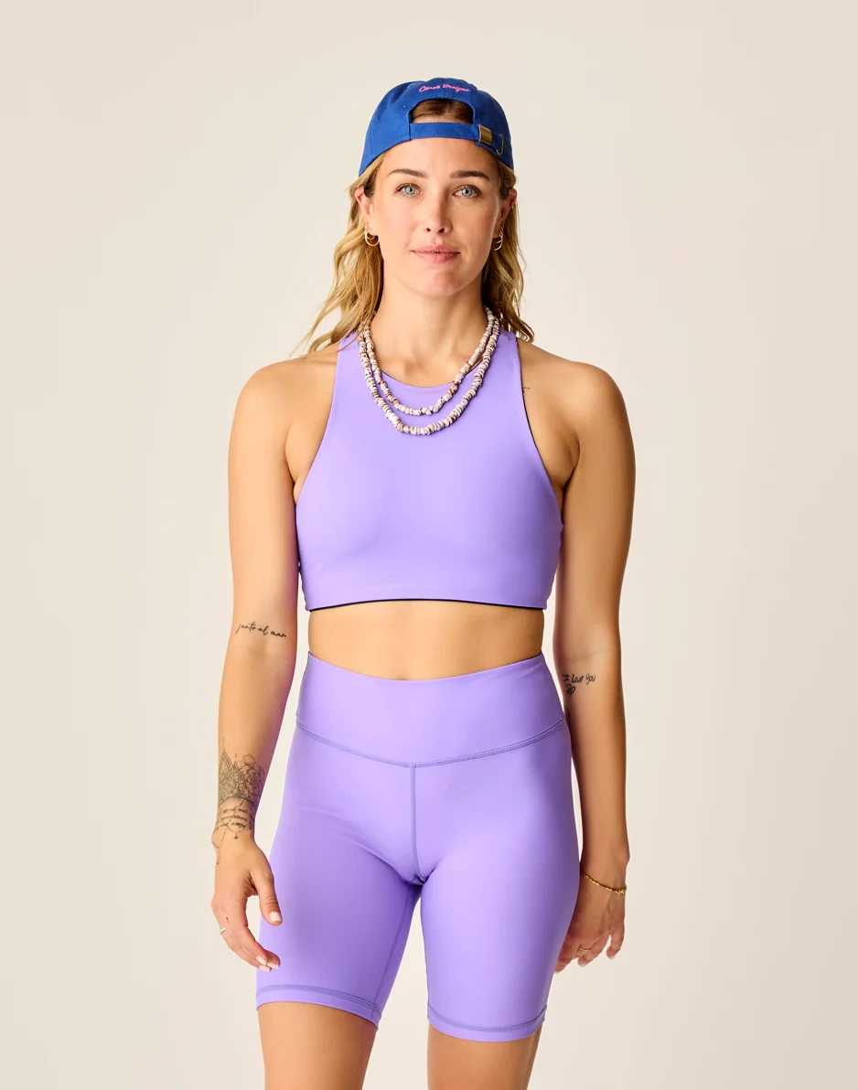 Lucie 8" Compression Short: Aster - FINAL SALE