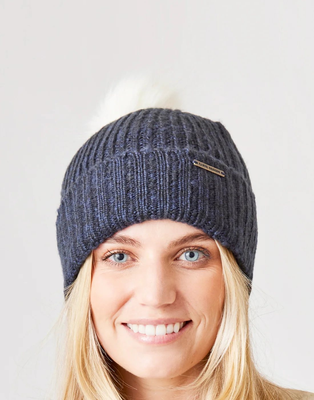 Lucy Beanie: Navy Heather - FINAL SALE - Image 2
