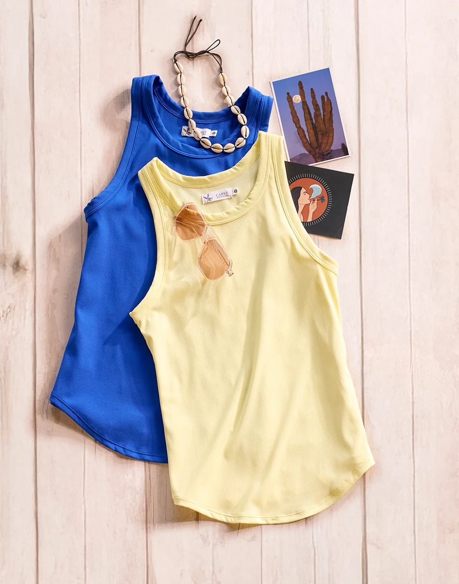 Lyra Rib Tank: Billie Blue - FINAL SALE - Image 6