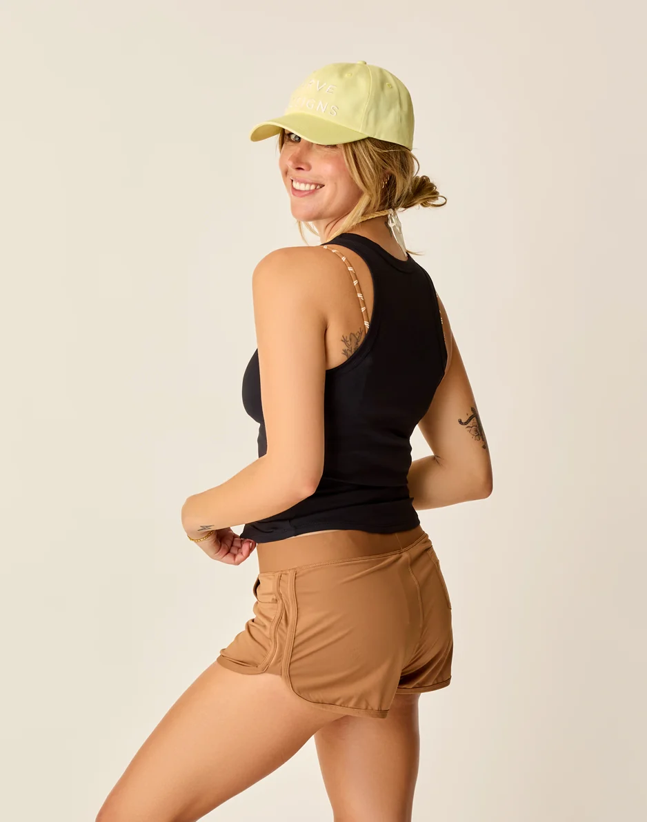 Lyra Rib Tank: Black - Image 4