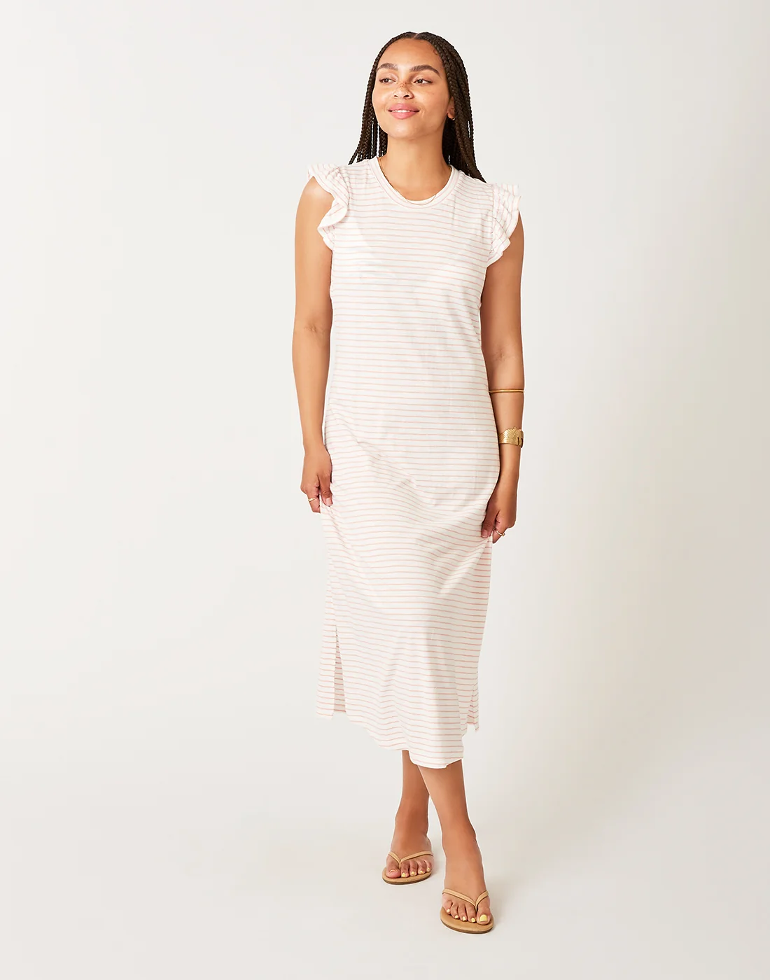 Maeve Dress: Cloud Dk. Azalea Stripe - FINAL SALE - Image 3
