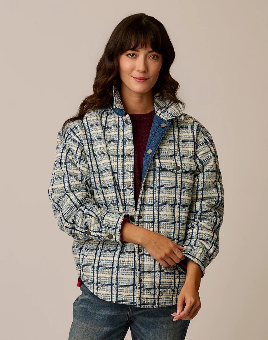 Marais Reversible Jacket: Orion Fleur/Tweed - Image 3