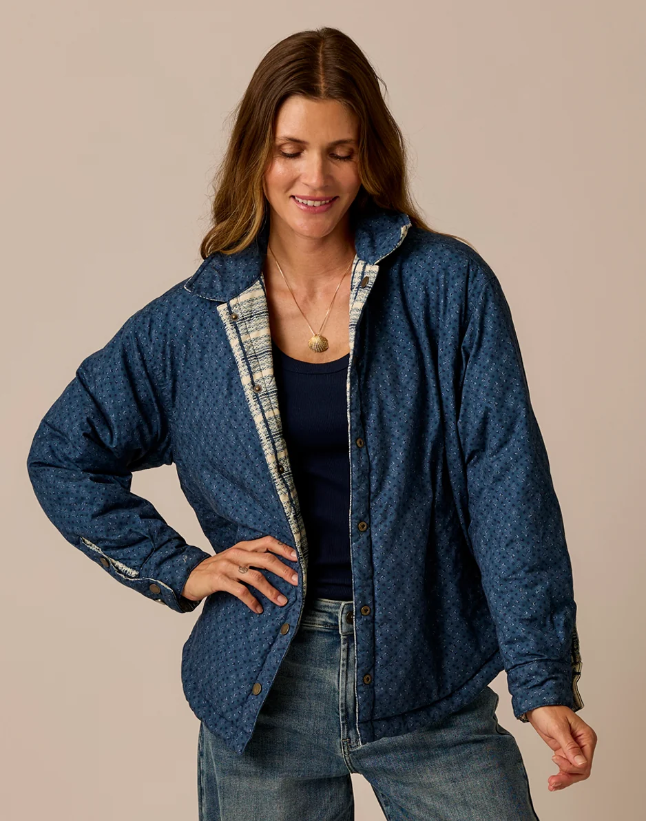 Marais Reversible Jacket: Orion Fleur/Tweed - Image 4