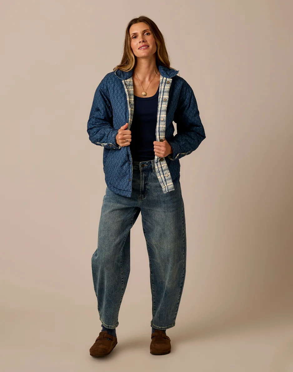 Marais Reversible Jacket: Orion Fleur/Tweed - Image 8