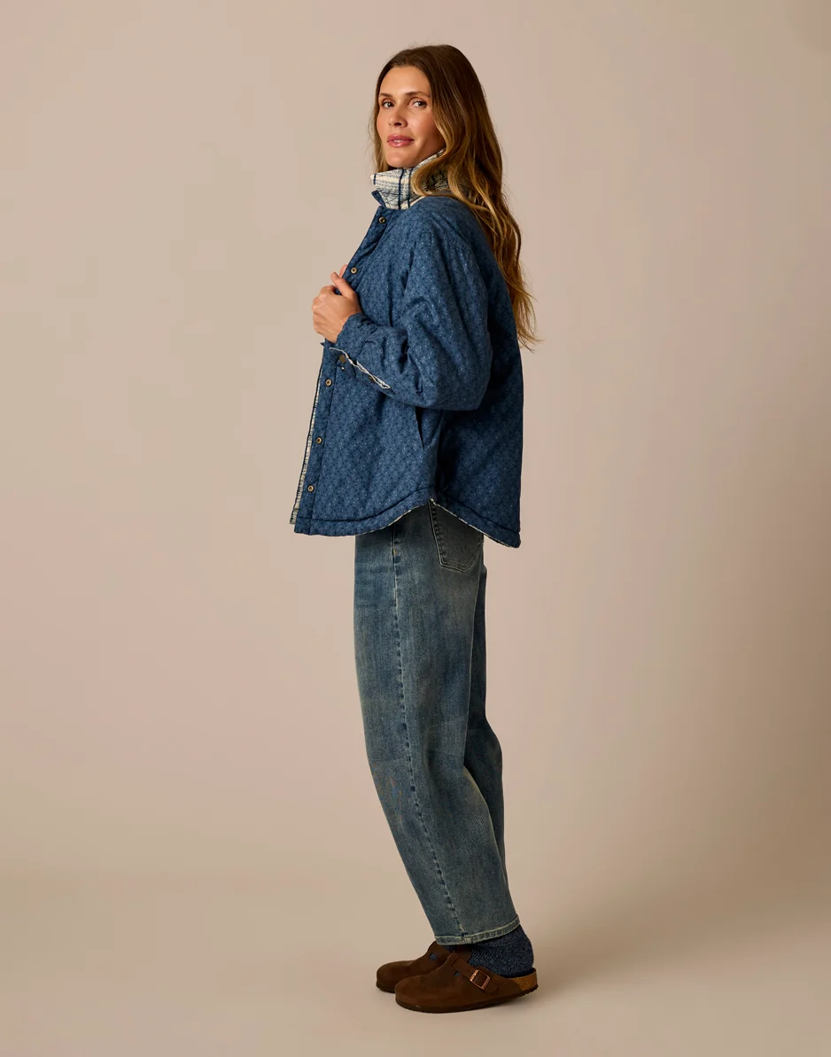 Marais Reversible Jacket: Orion Fleur/Tweed - Image 9