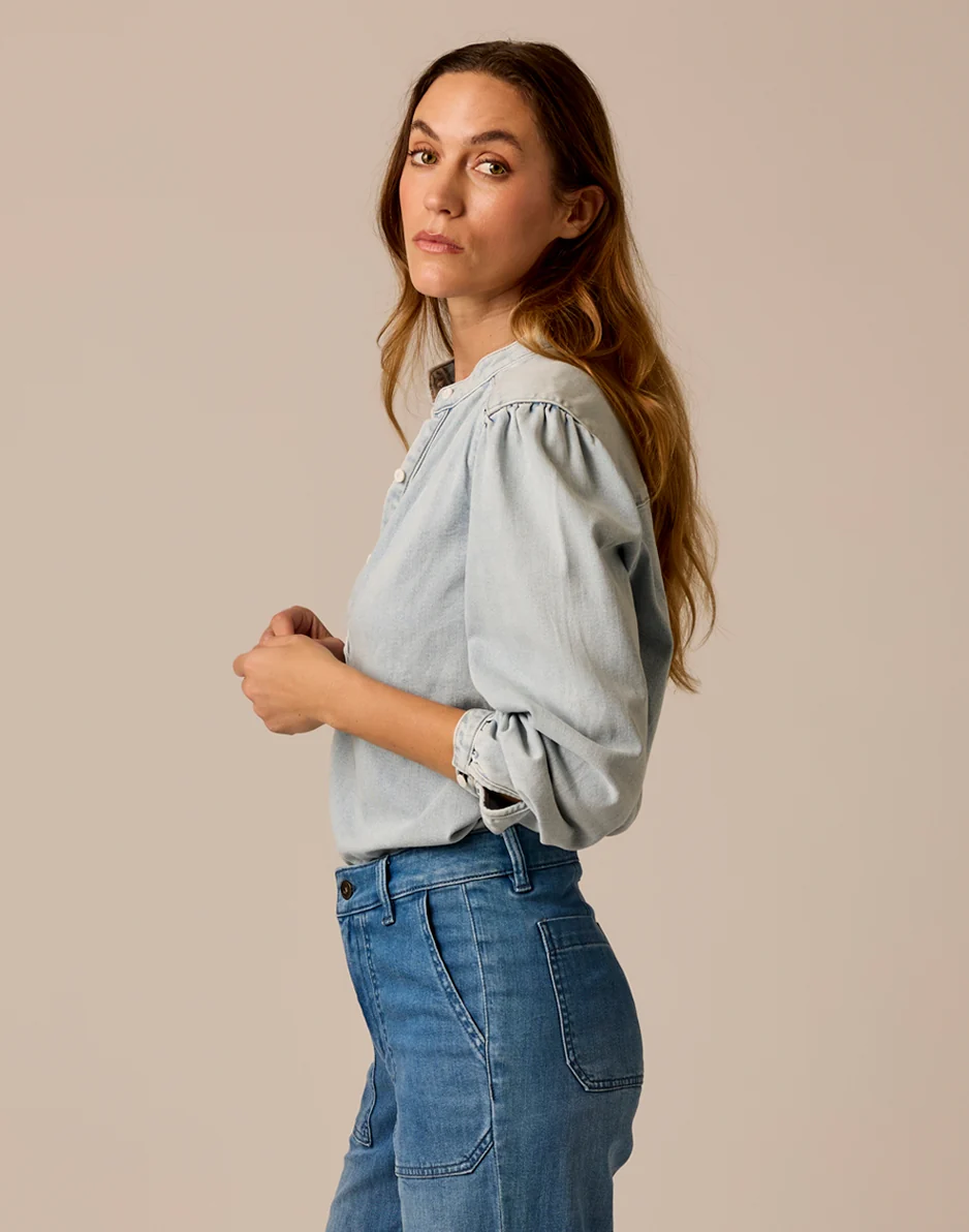 Marin Lightweight Denim Top: Savannah - Image 4