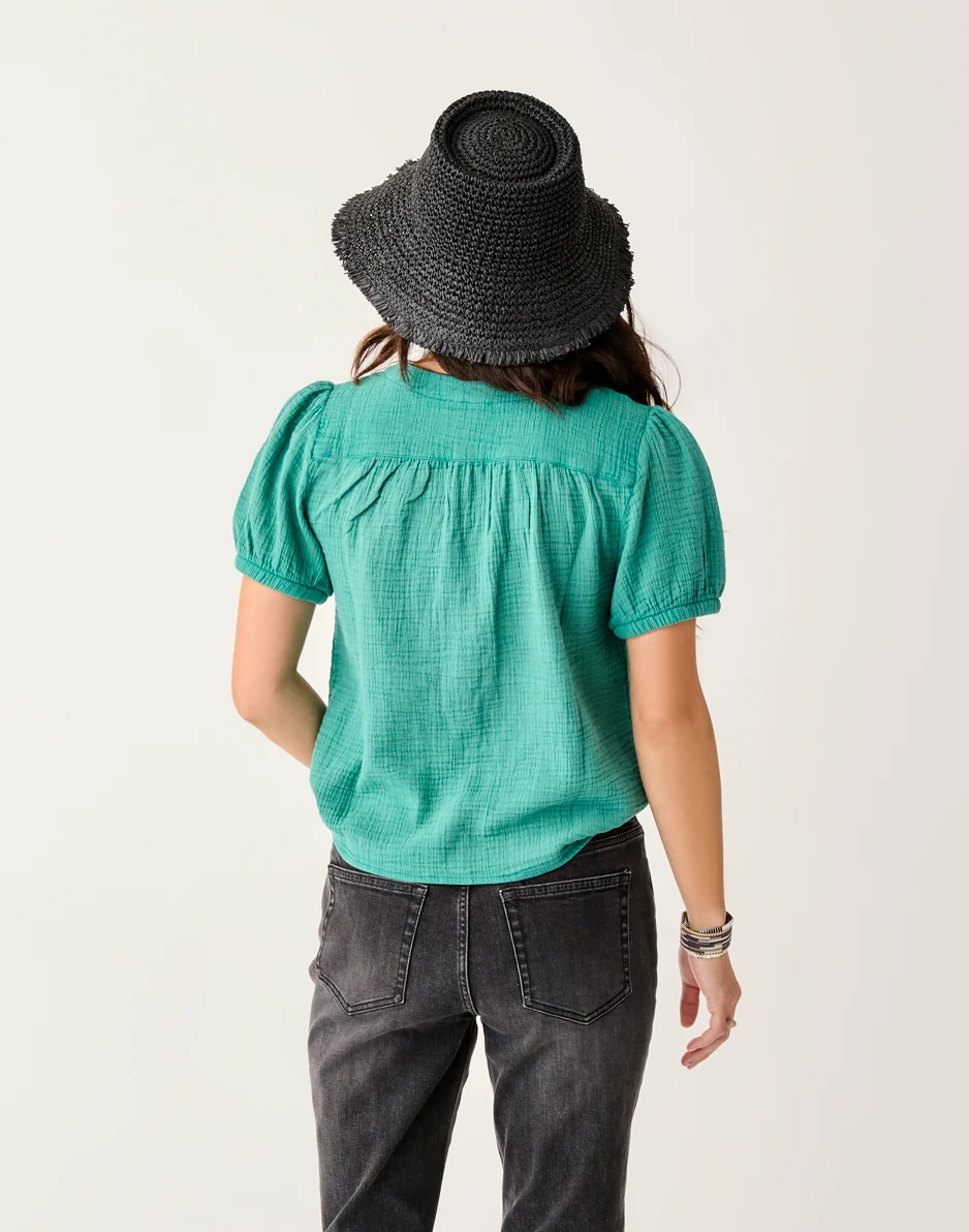 Milo Gauze Top: Jade - FINAL SALE - Image 3