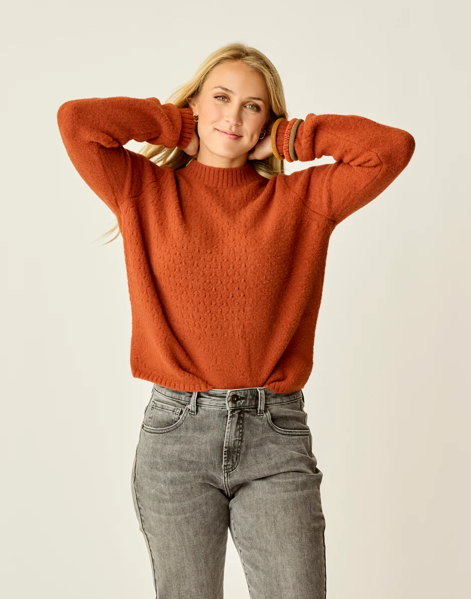 Monroe Stitched Sweater: Copper - Image 4