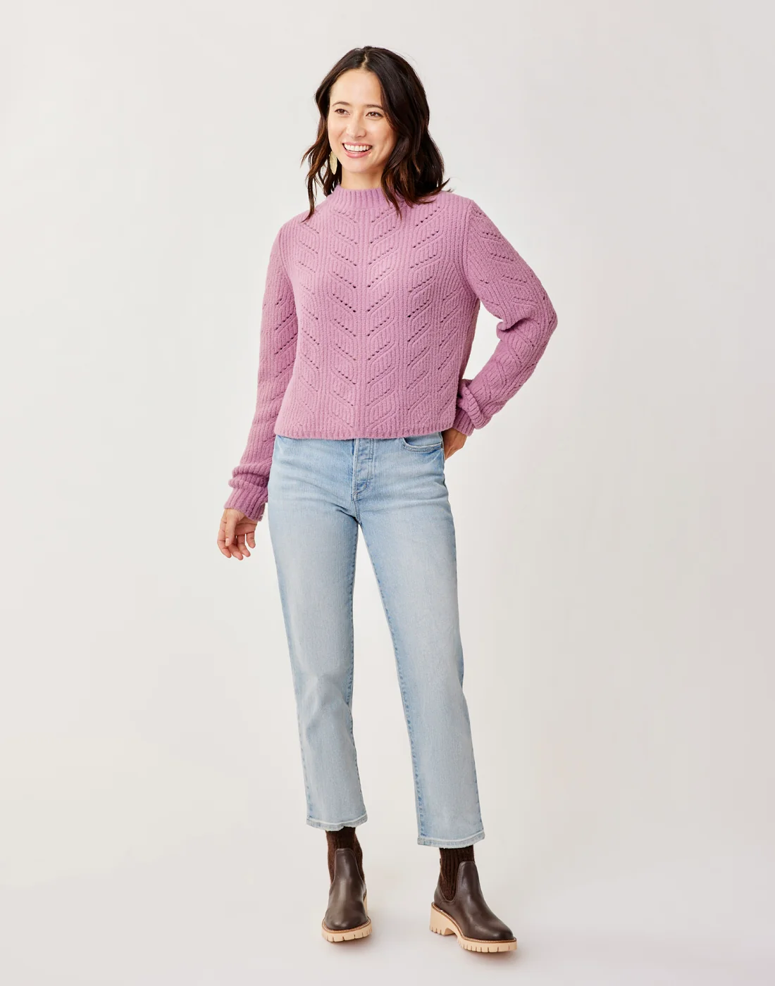 Monroe Sweater: Orchid - FINAL SALE - Image 2