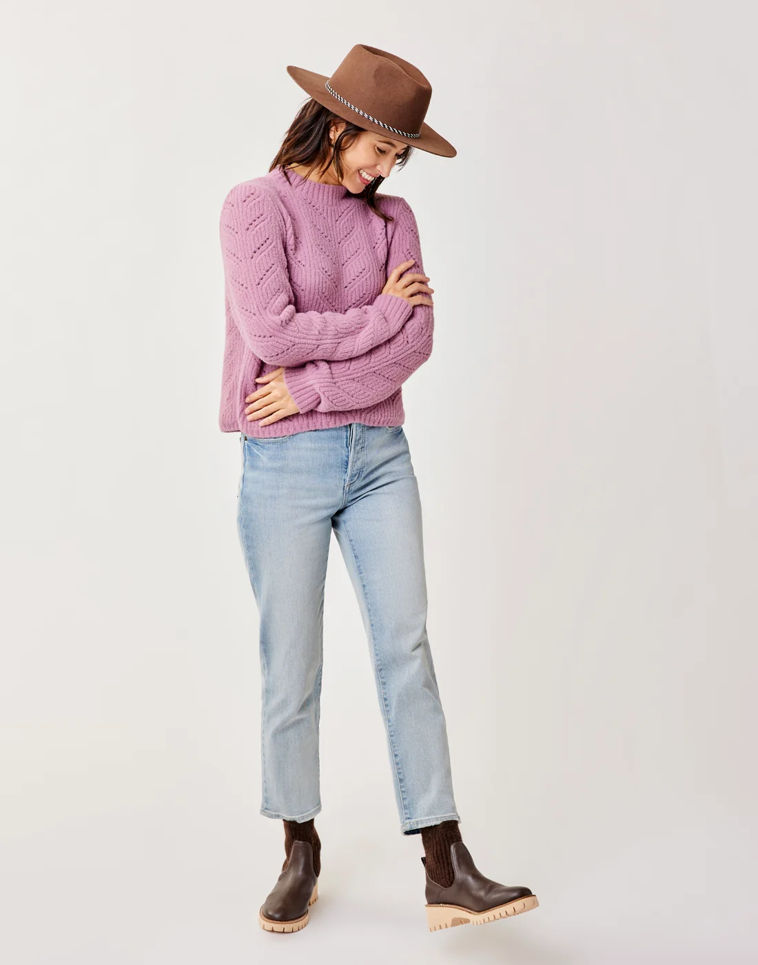 Monroe Sweater: Orchid - FINAL SALE - Image 3
